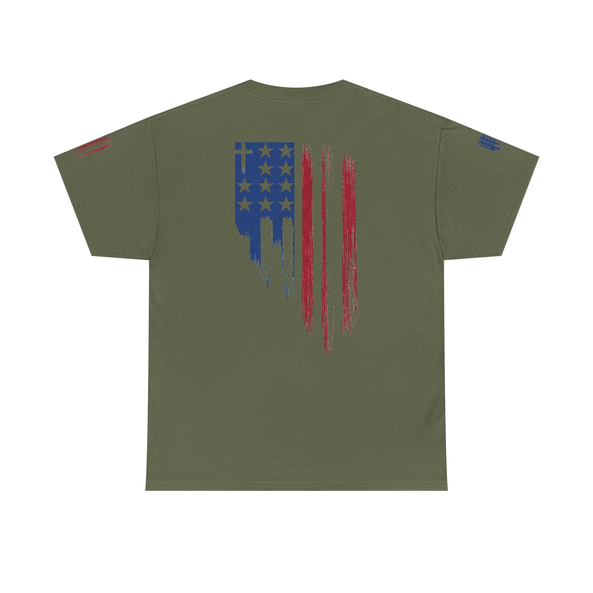 American Flag Distressed Tee - Patriotic USA Shirt for 4th of July