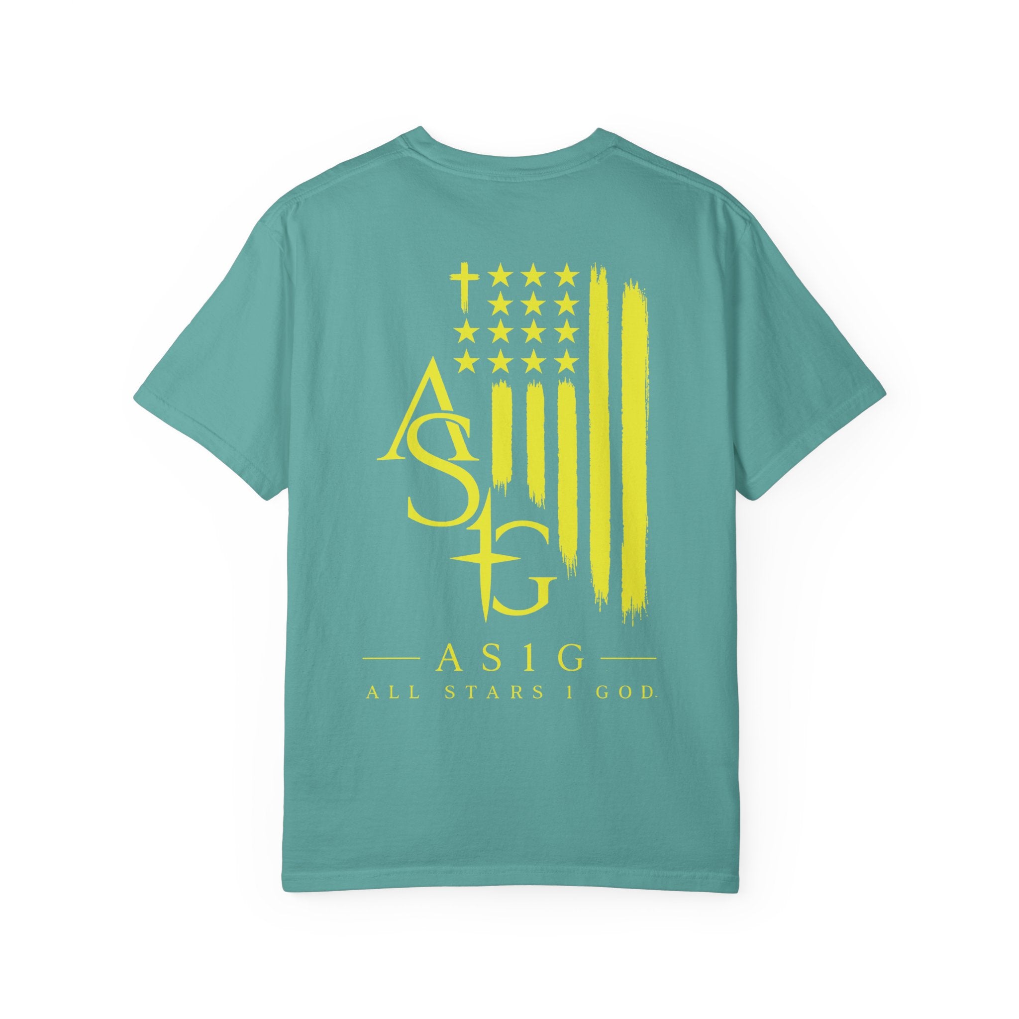 Yellow Flag Graphic T-Shirt — ASFG Patriotic Brushstroke Tee