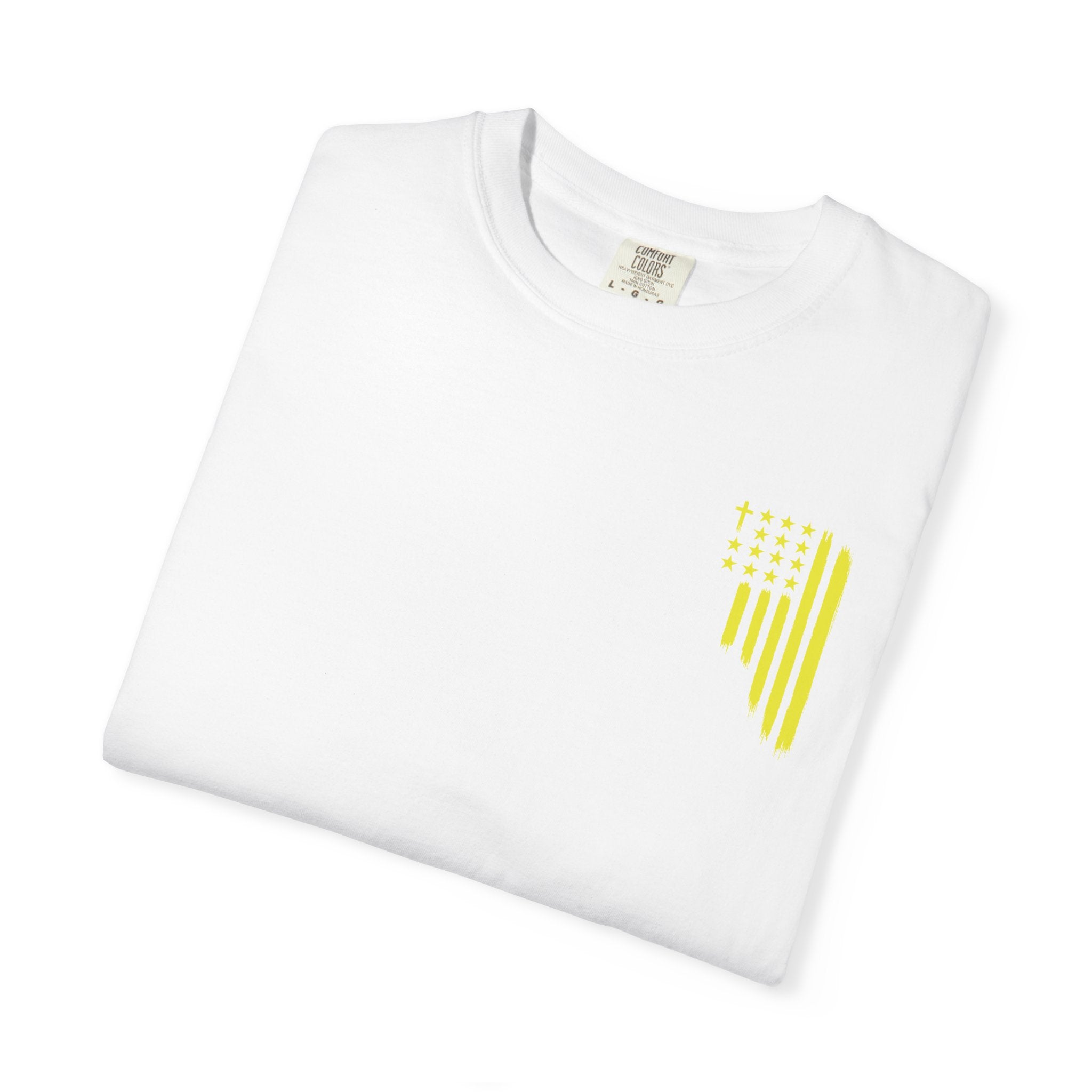 Yellow Flag Graphic T-Shirt — ASFG Patriotic Brushstroke Tee