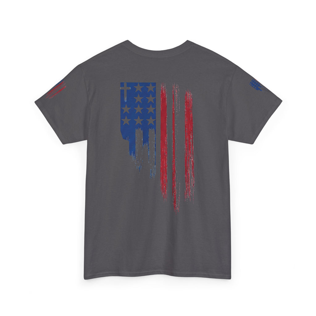 American Flag Distressed Tee - Patriotic USA Shirt for 4th of July