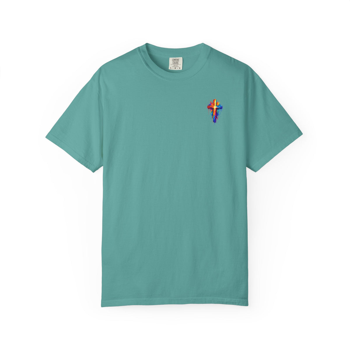 Jesus Portrait T-Shirt — Colorful Watercolor Cross Tee