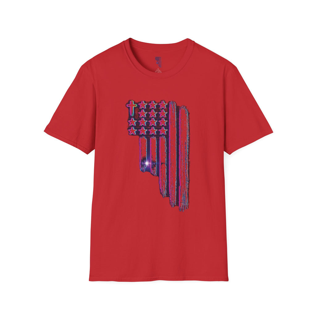 Distressed American Flag T-Shirt — 80'S Retro Stars & Stripes Tee