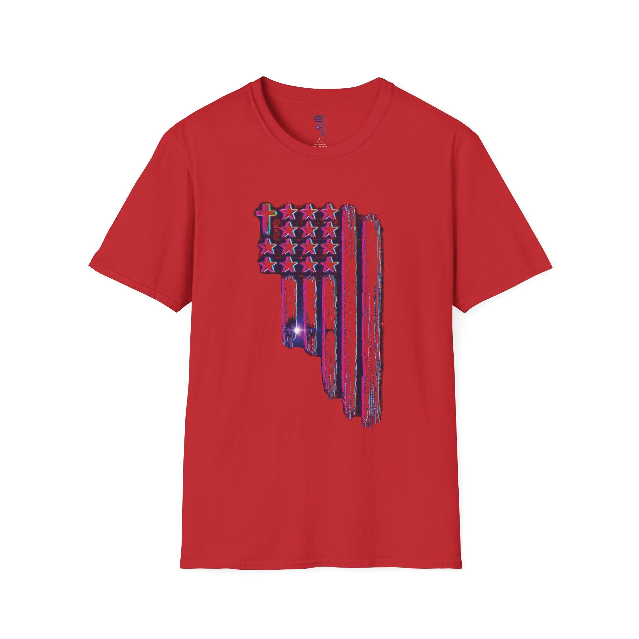 Distressed American Flag T-Shirt — 80'S Retro Stars & Stripes Tee