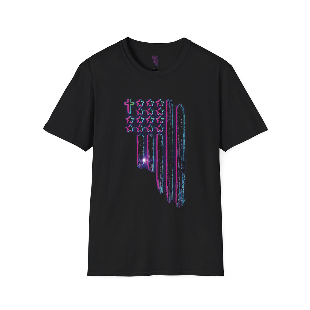 Distressed American Flag T-Shirt — 80'S Retro Stars & Stripes Tee