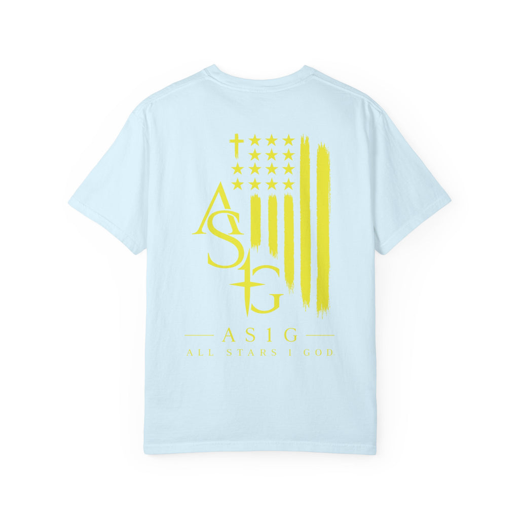 Yellow Flag Graphic T-Shirt — ASFG Patriotic Brushstroke Tee