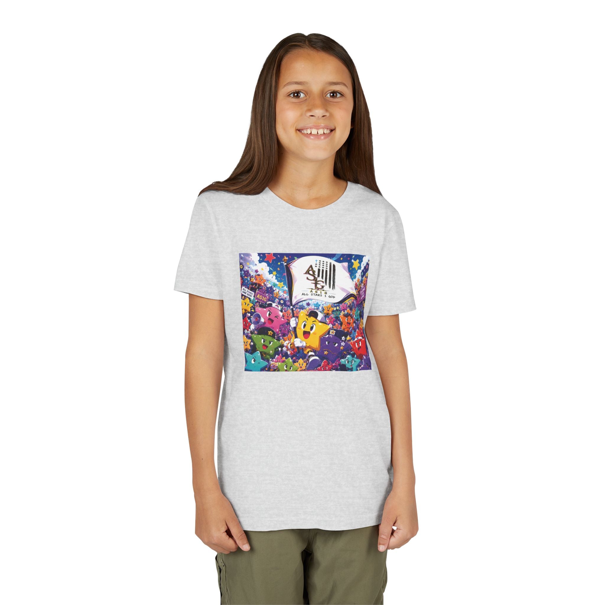 Kids Graphic Tee - Colorful Cartoon Stars