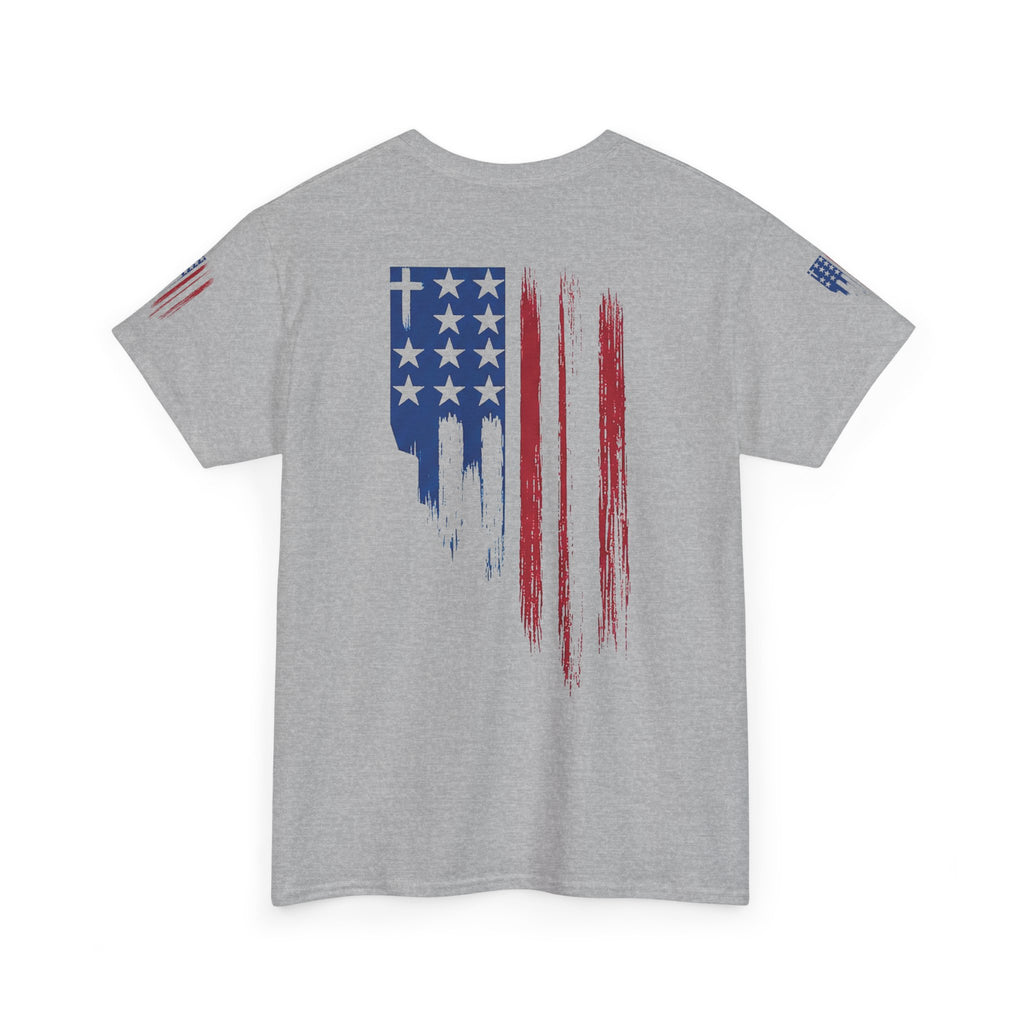 American Flag Distressed Tee - Patriotic USA Shirt for 4th of July