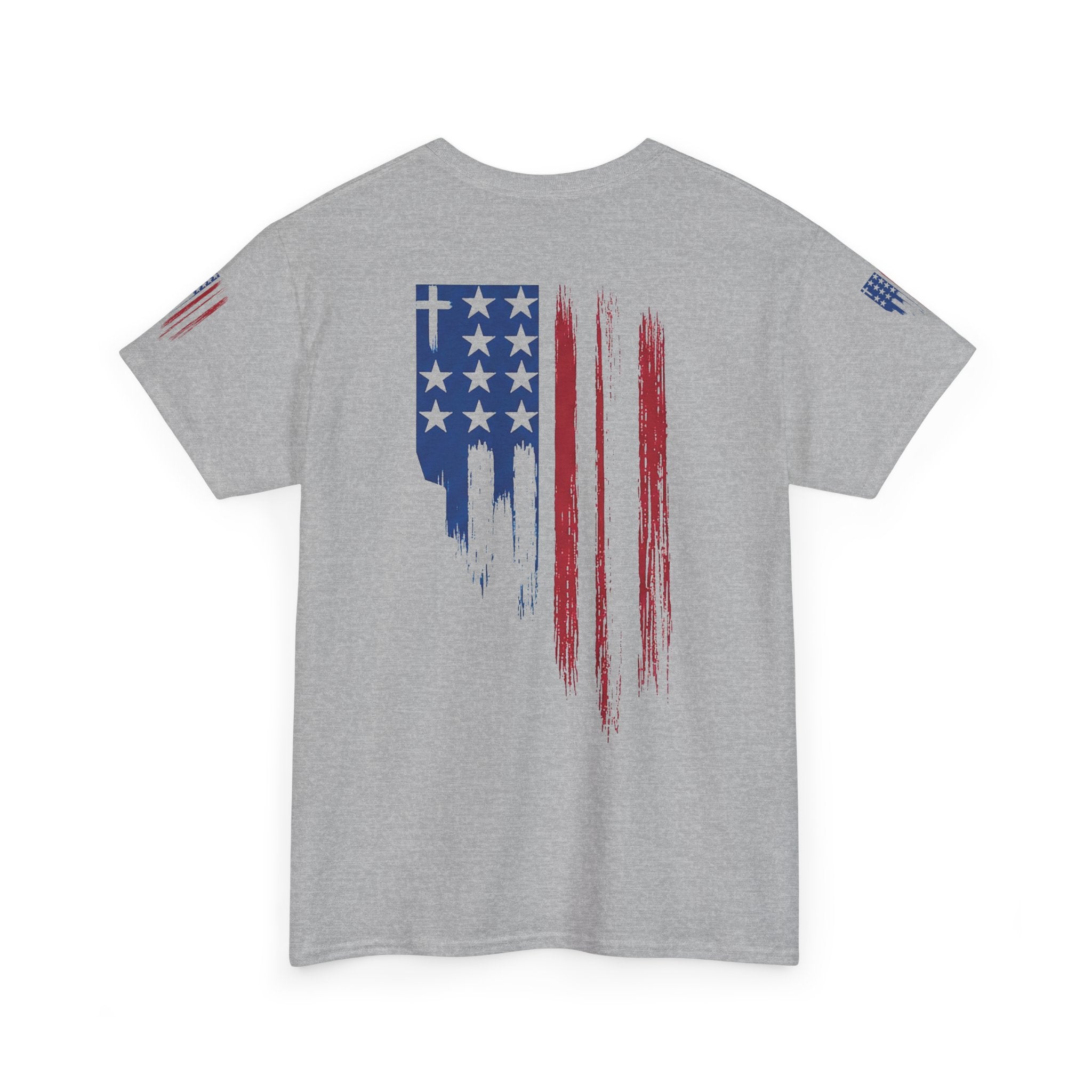 American Flag Distressed Tee - Patriotic USA Shirt for 4th of July