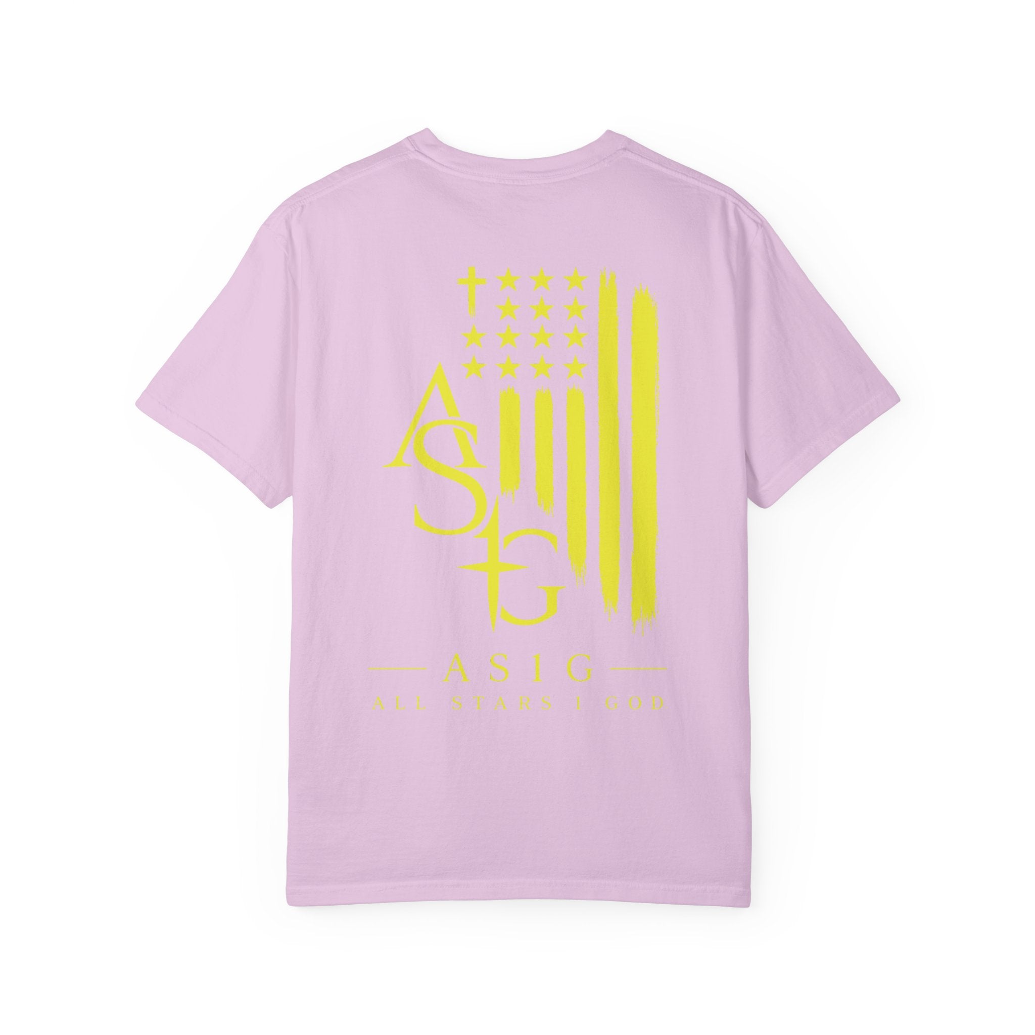 Yellow Flag Graphic T-Shirt — ASFG Patriotic Brushstroke Tee