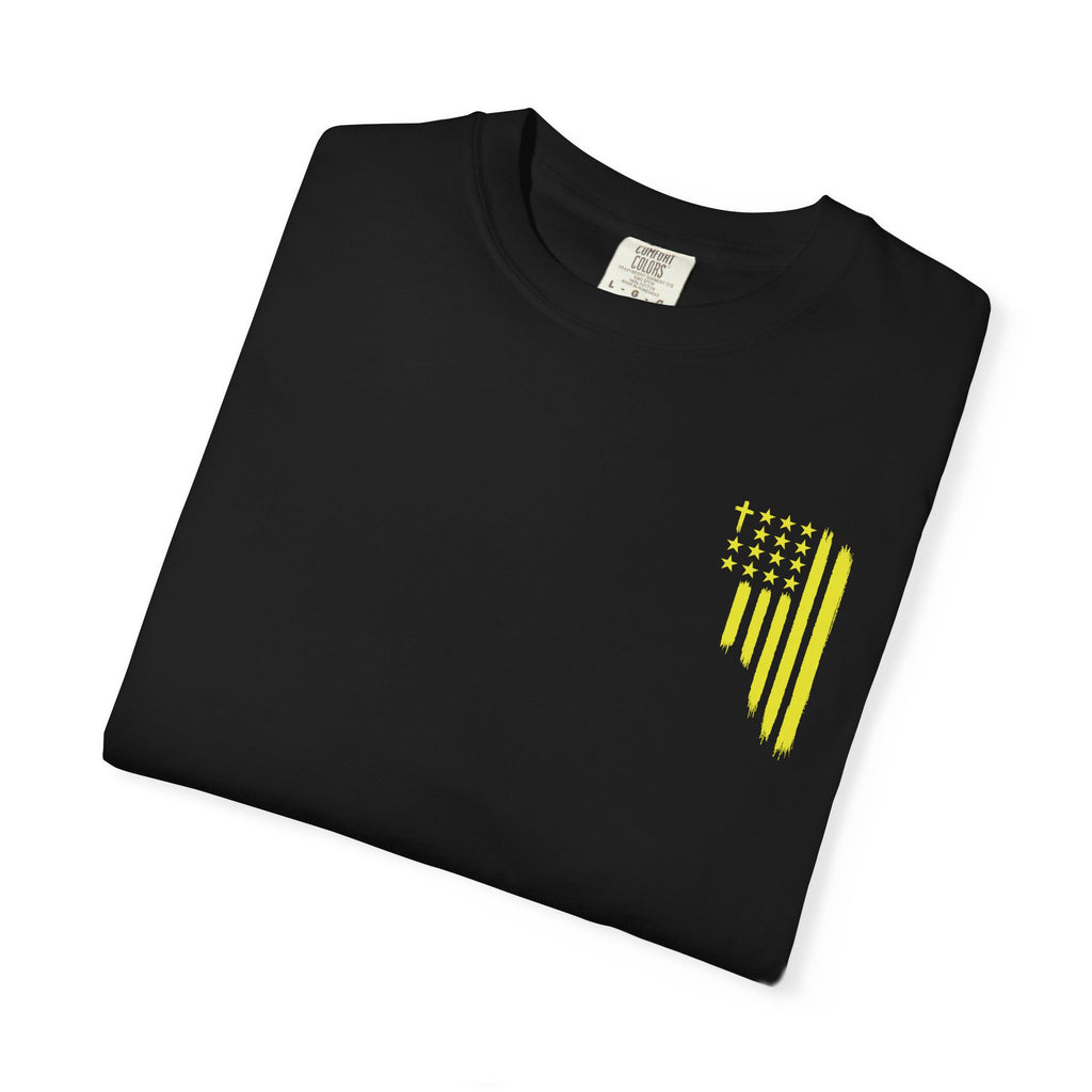 Yellow Flag Graphic T-Shirt — ASFG Patriotic Brushstroke Tee