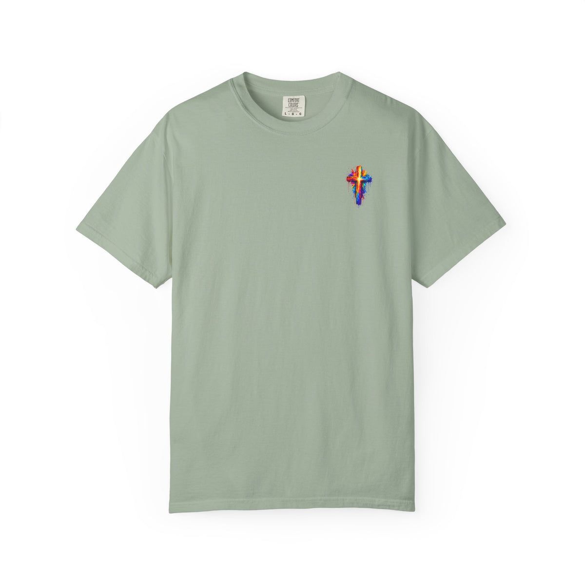 Jesus Portrait T-Shirt — Colorful Watercolor Cross Tee