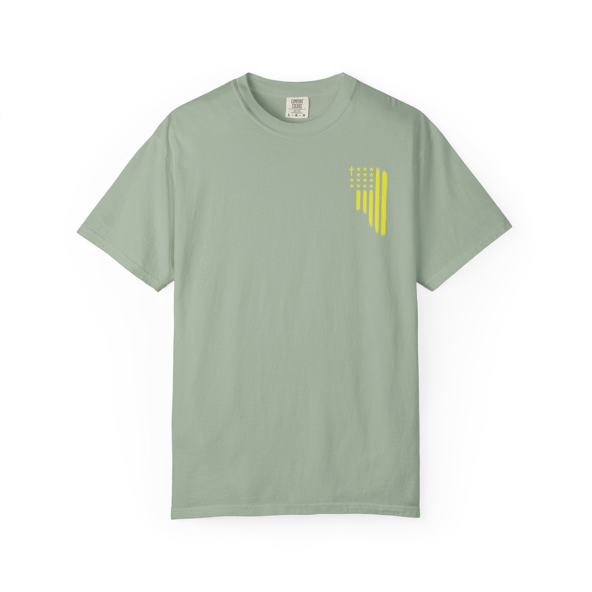 Yellow Flag Graphic T-Shirt — ASFG Patriotic Brushstroke Tee