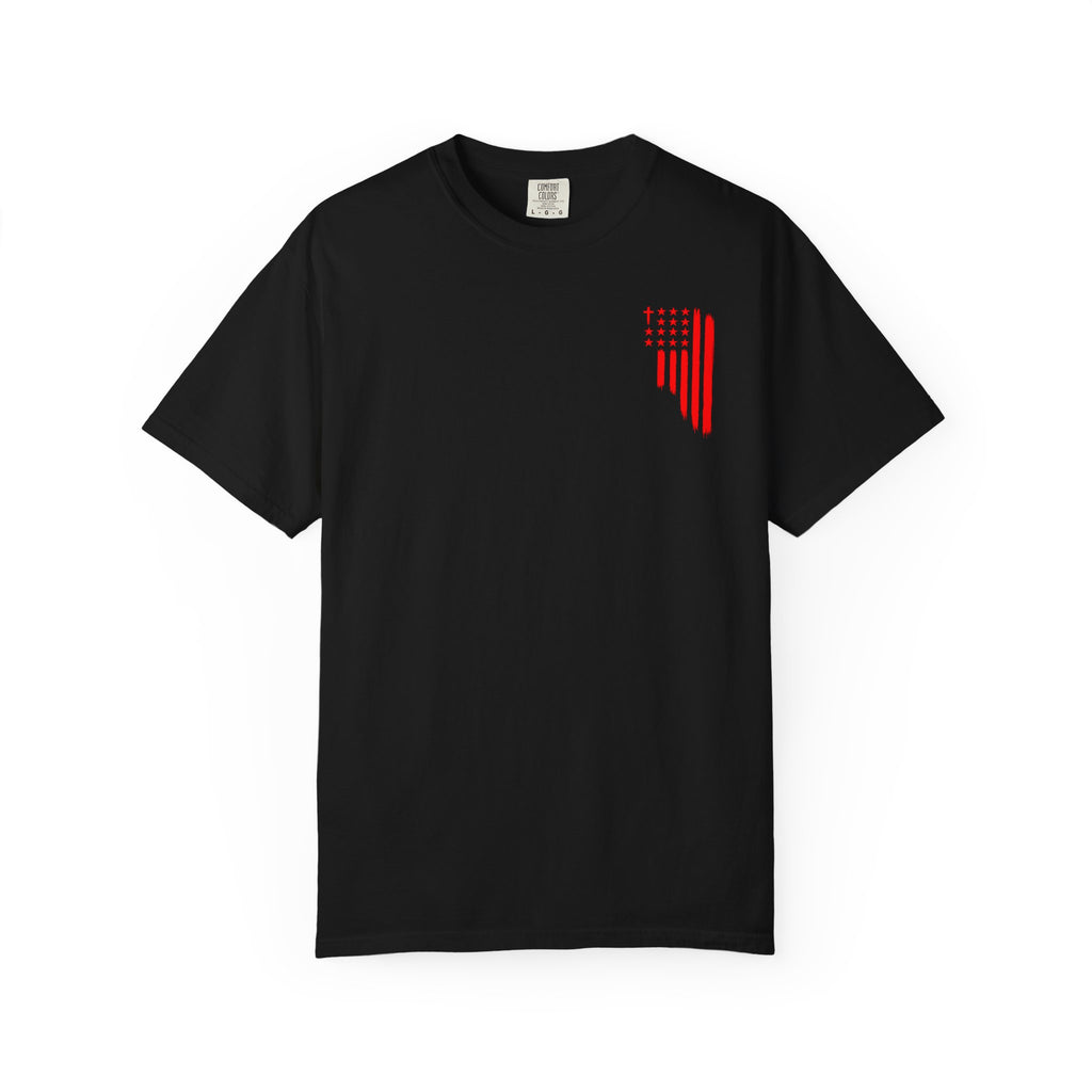 ASIG Patriotic Graphic T-Shirt — All Stars I God Red Flag Tee