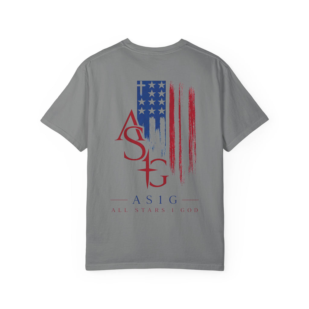 All Stars & God American Flag T-Shirt — ASG Patriotic Graphic Tee
