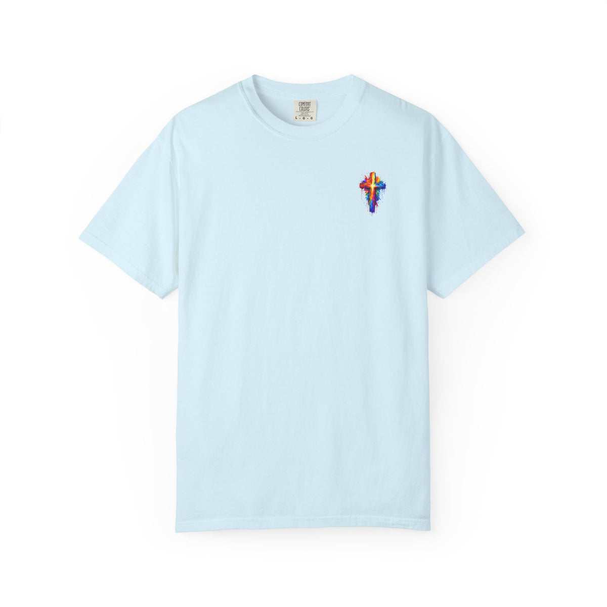 Jesus Portrait T-Shirt — Colorful Watercolor Cross Tee