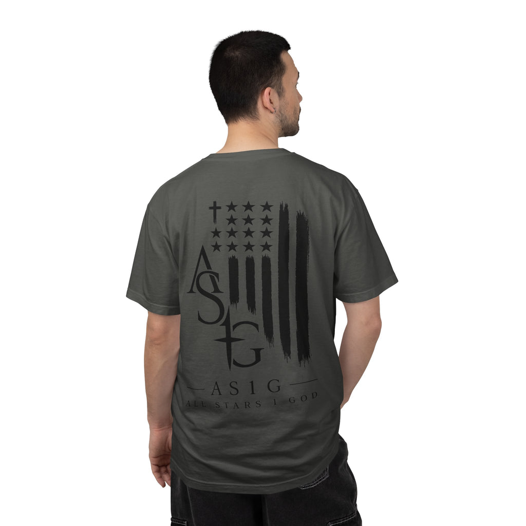 ASG All Stars | Garment-Dyed T-Shirt with Distressed Flag