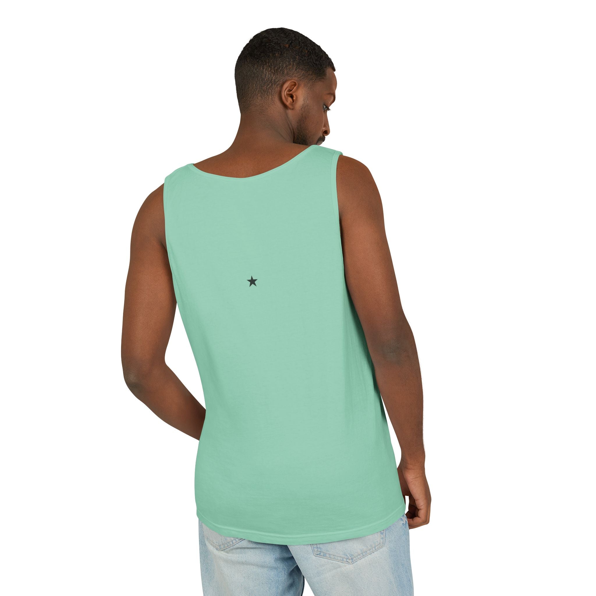 2nd set of colors ALL STARS Flag Tank Top — Distressed Cross & Stars Patriotic Design
