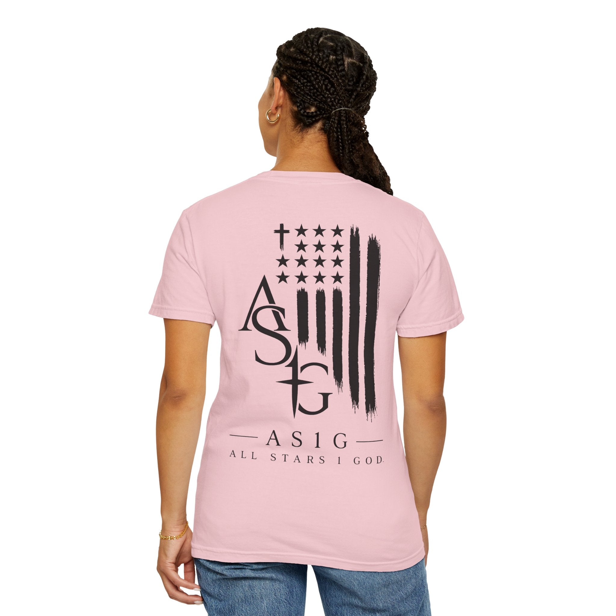 ASG All Stars | Garment-Dyed T-Shirt with Distressed Flag