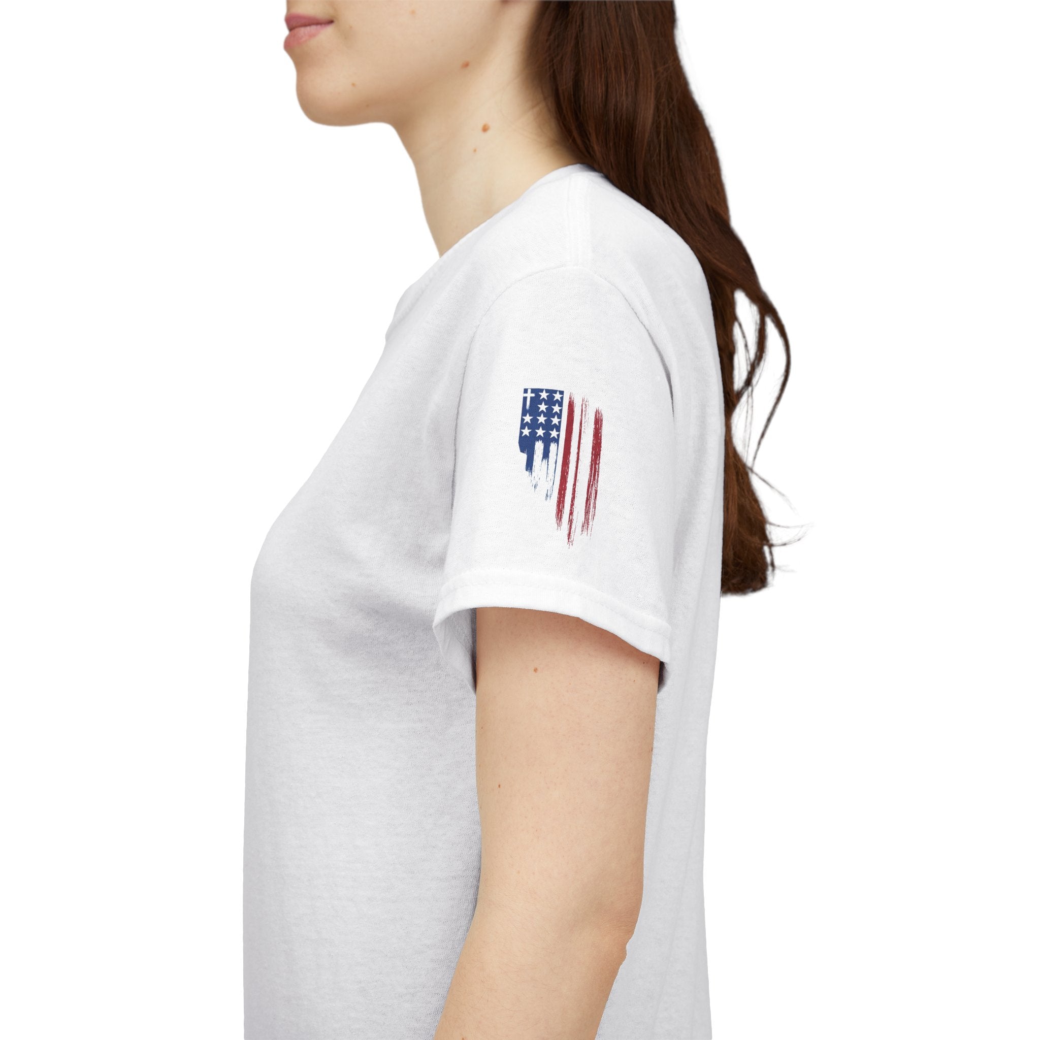 American Flag Distressed Tee - Patriotic USA Shirt for 4th of July