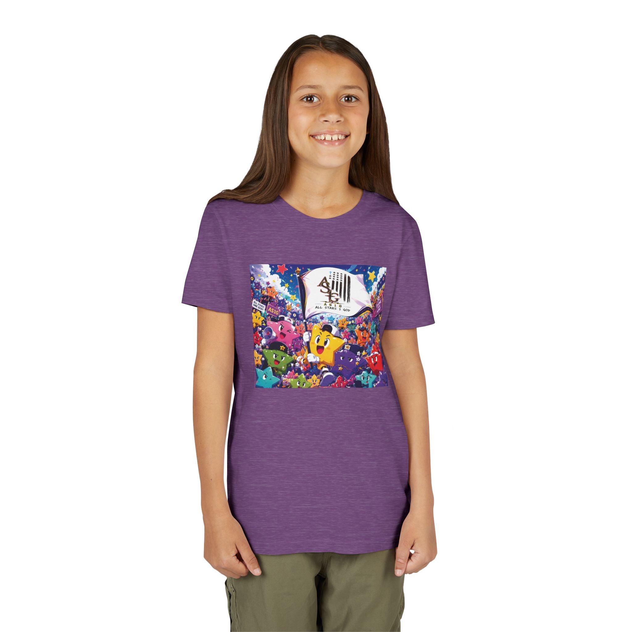 Kids Graphic Tee - Colorful Cartoon Stars