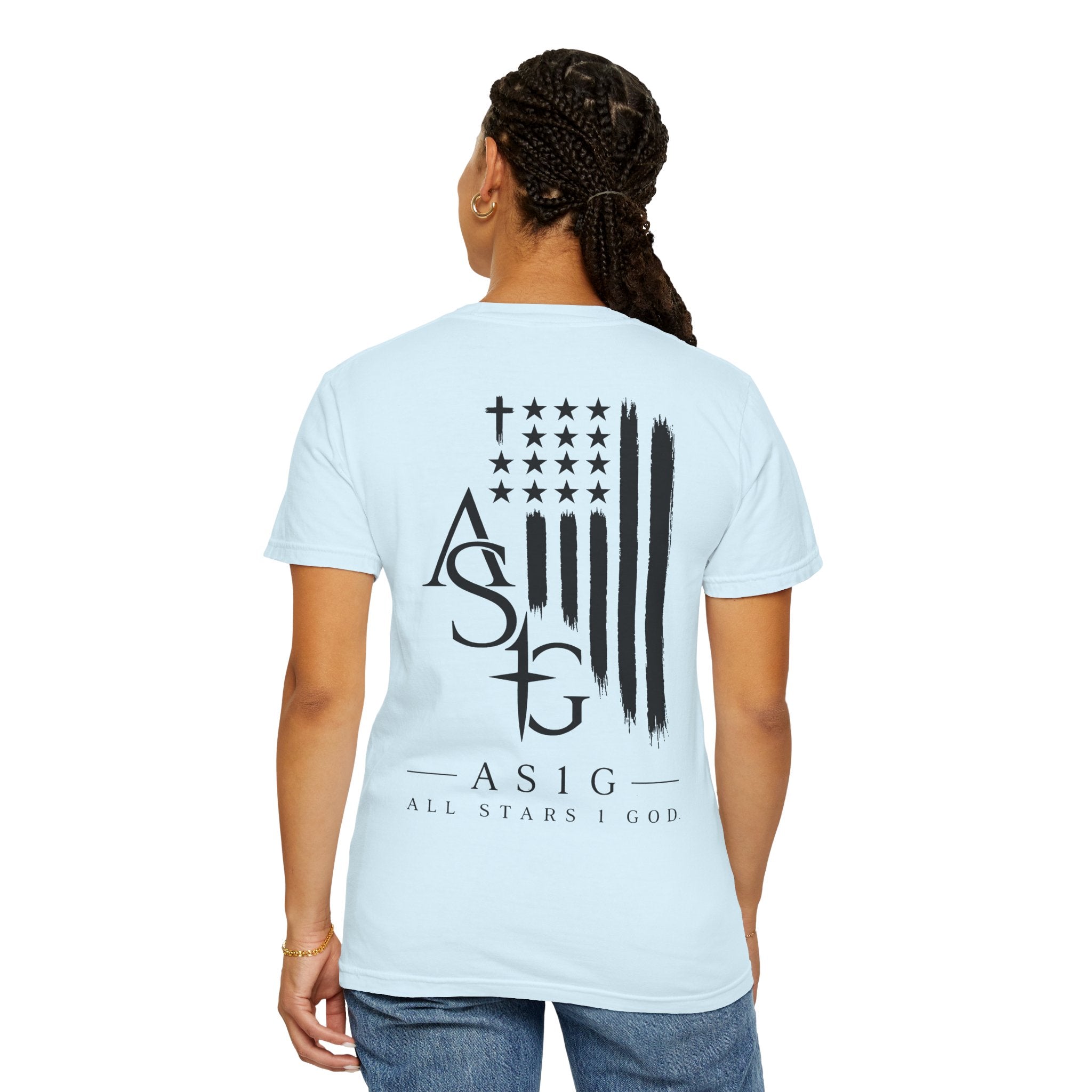 ASG All Stars | Garment-Dyed T-Shirt with Distressed Flag
