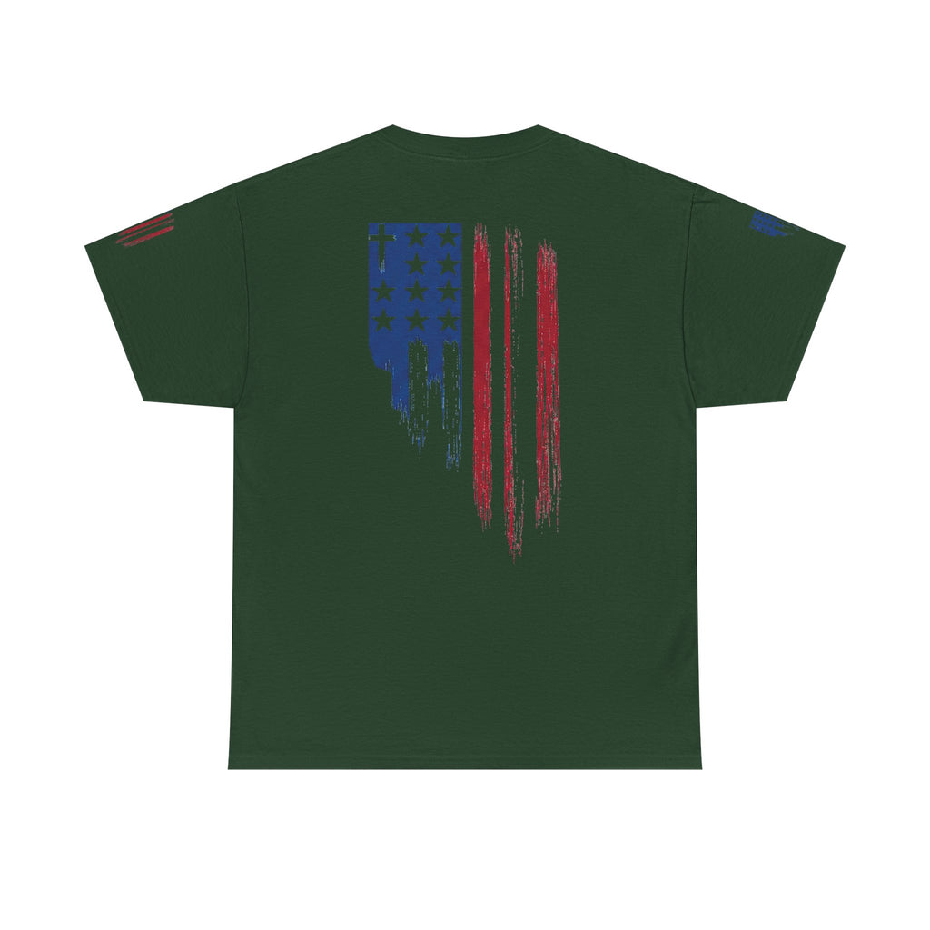 American Flag Distressed Tee - Patriotic USA Shirt for 4th of July