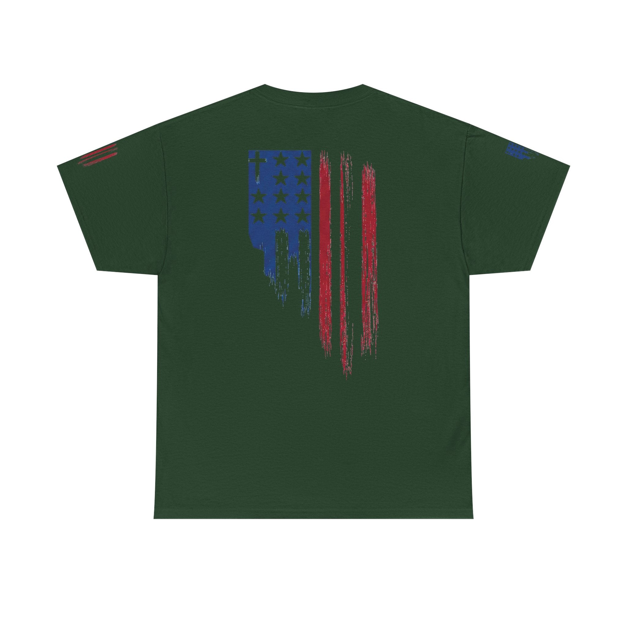 American Flag Distressed Tee - Patriotic USA Shirt for 4th of July