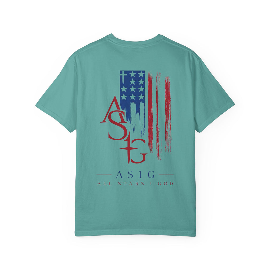 All Stars & God American Flag T-Shirt — ASG Patriotic Graphic Tee