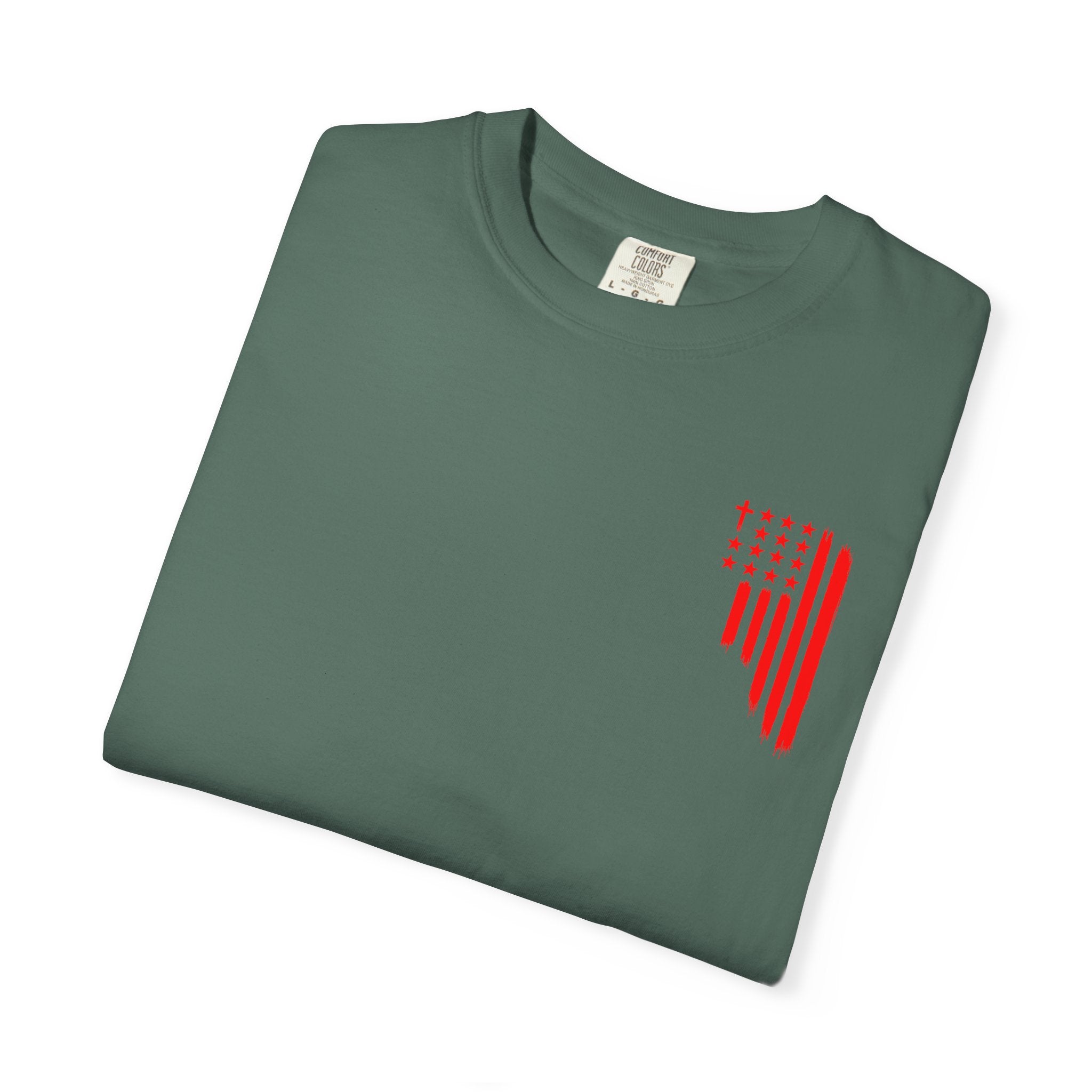 ASIG Patriotic Graphic T-Shirt — All Stars I God Red Flag Tee