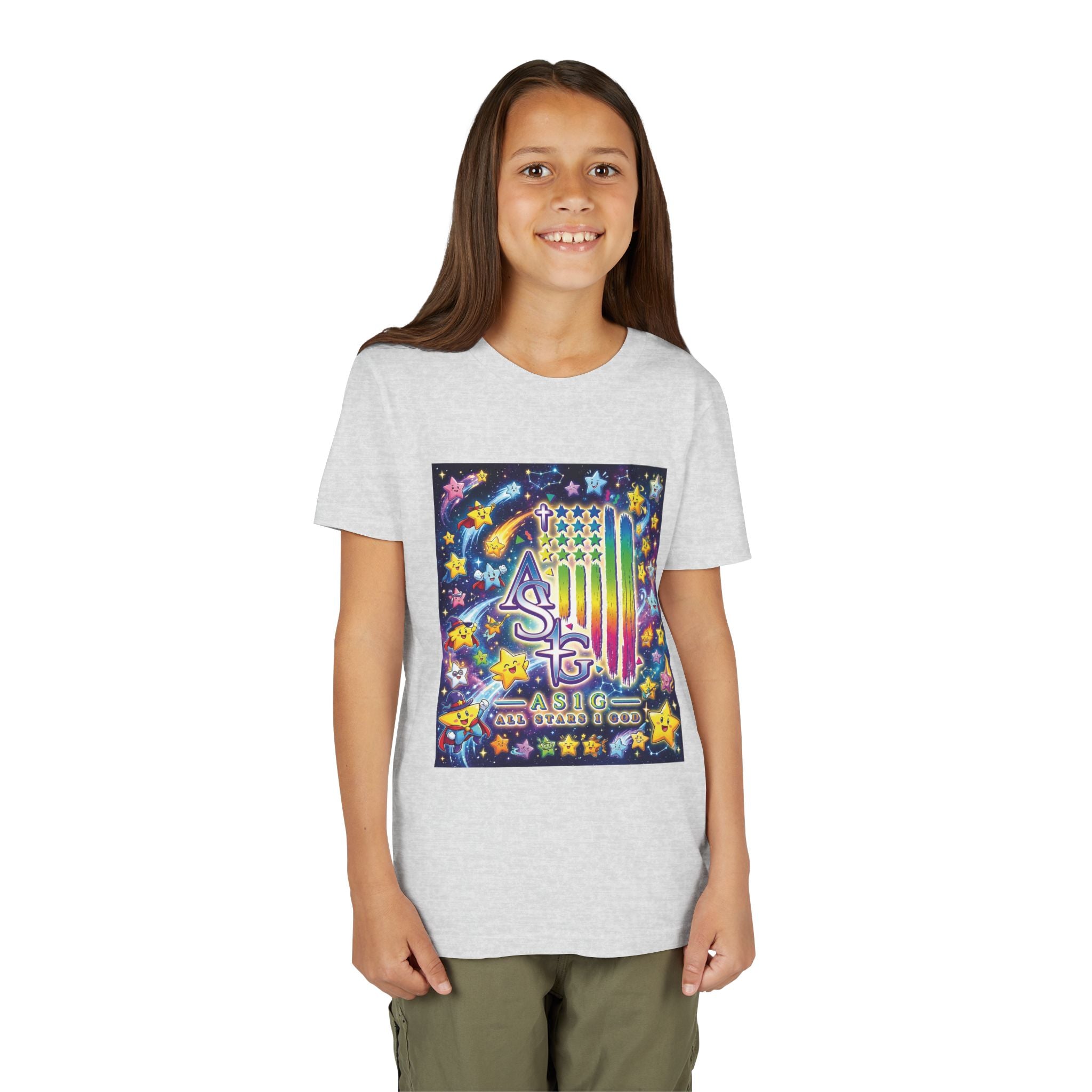 Youth Short Sleeve Tee- Galaxy Stars.