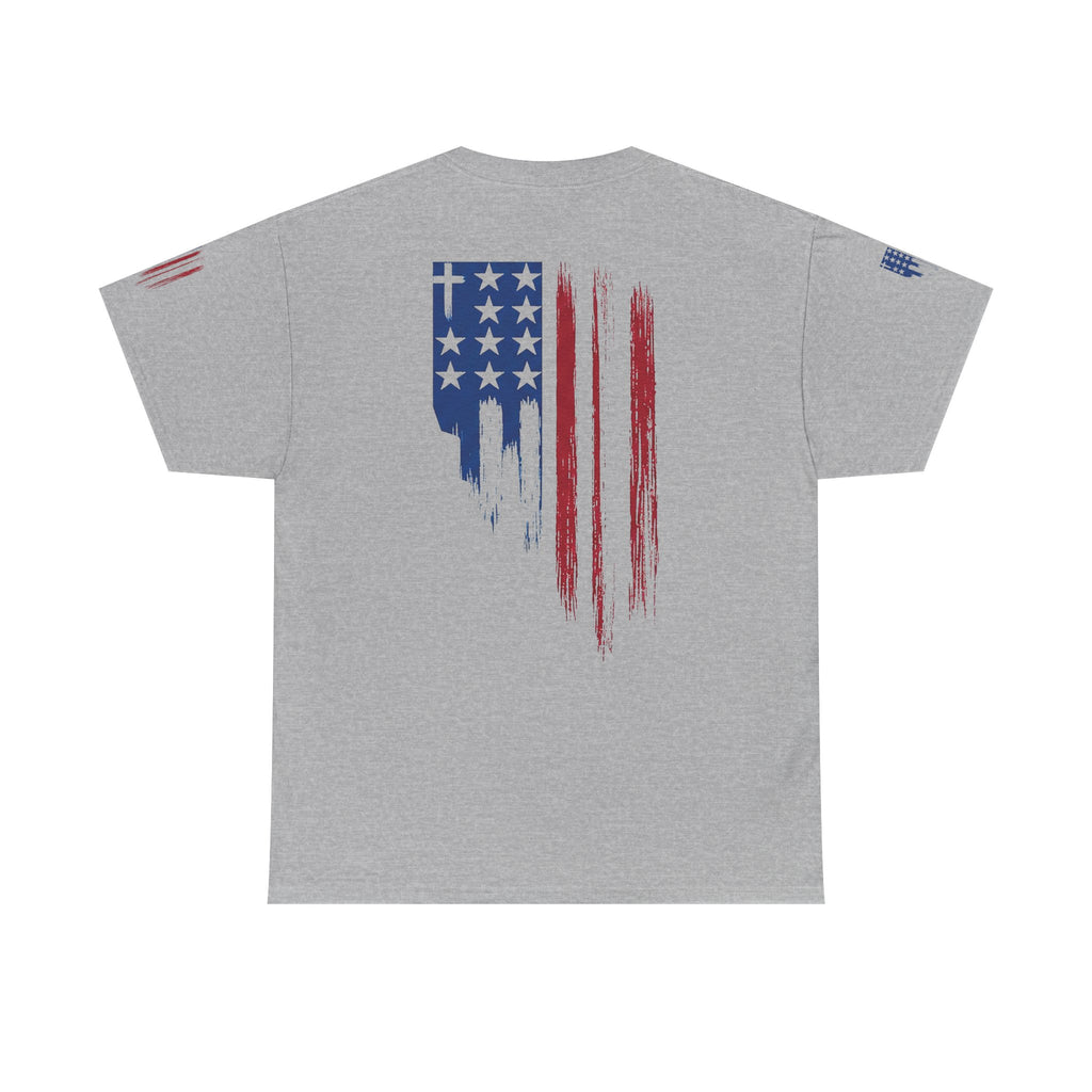 American Flag Distressed Tee - Patriotic USA Shirt for 4th of July