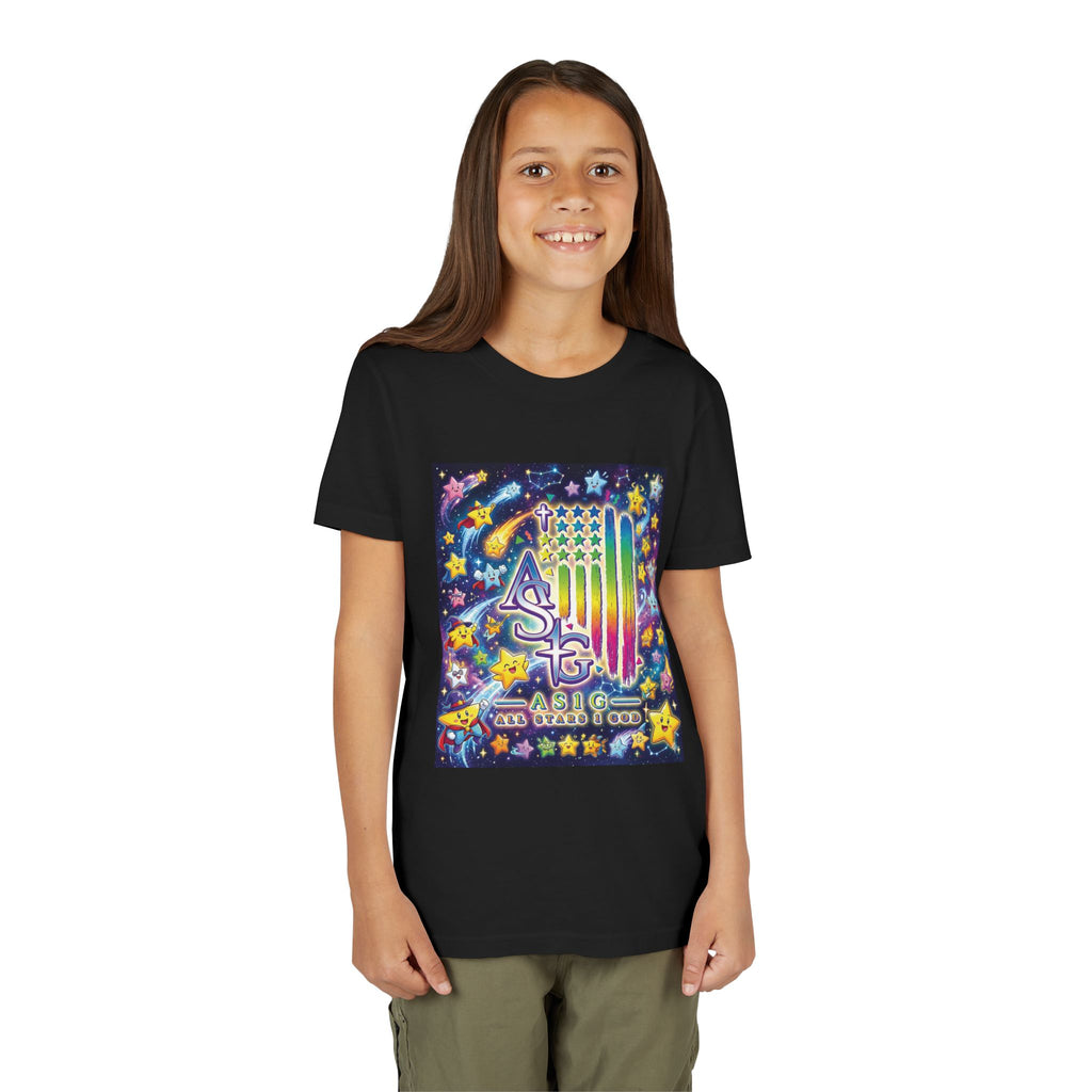 Youth Short Sleeve Tee- Galaxy Stars.
