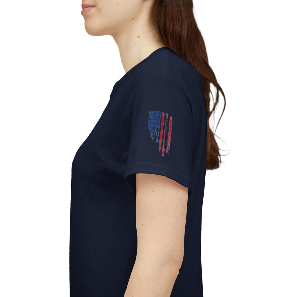 American Flag Distressed Tee - Patriotic USA Shirt for 4th of July