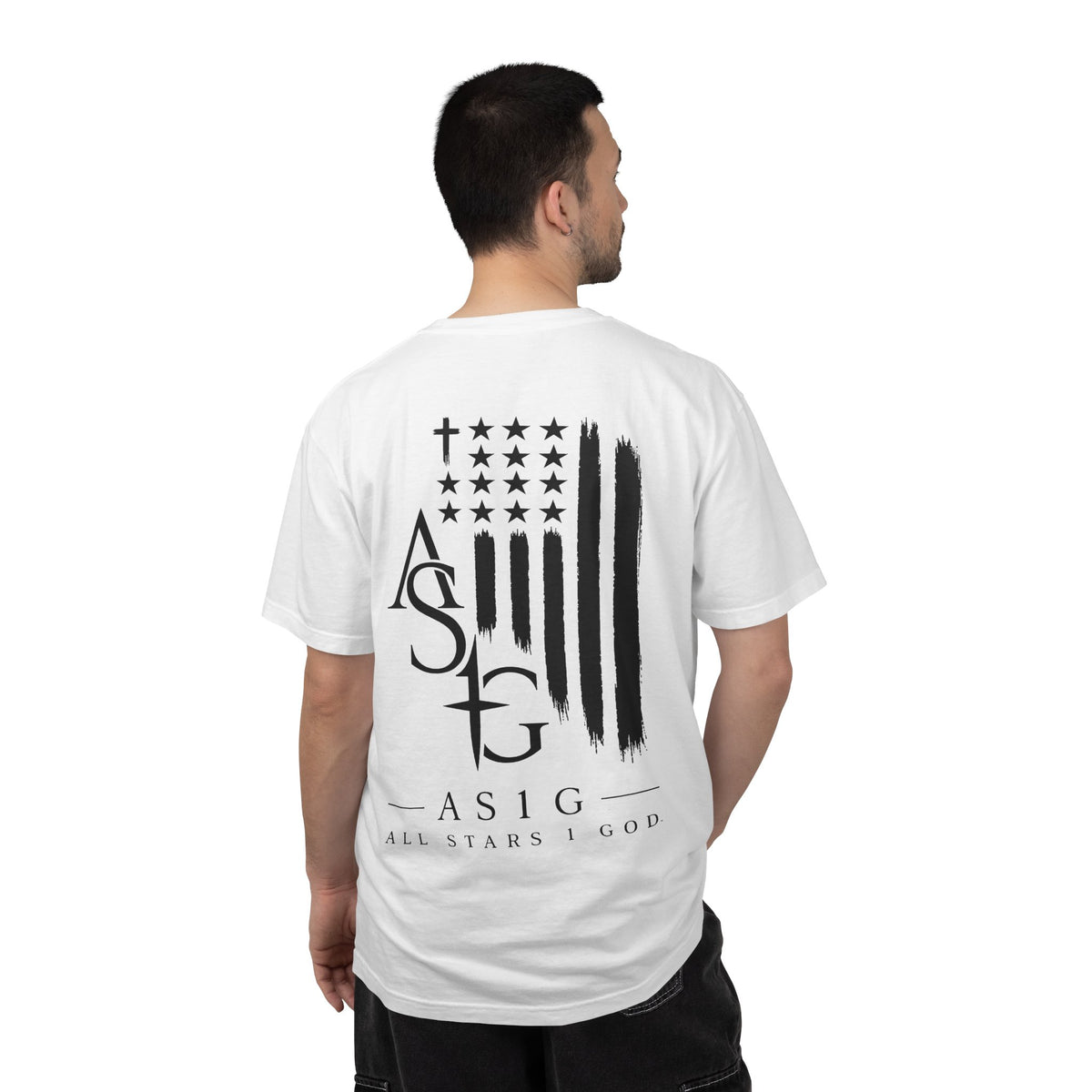 ASG All Stars | Garment-Dyed T-Shirt with Distressed Flag
