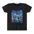 Youth Tee — Starry Night Patriotic Kids T‑Shirt (American Flag & Kids Illustration)