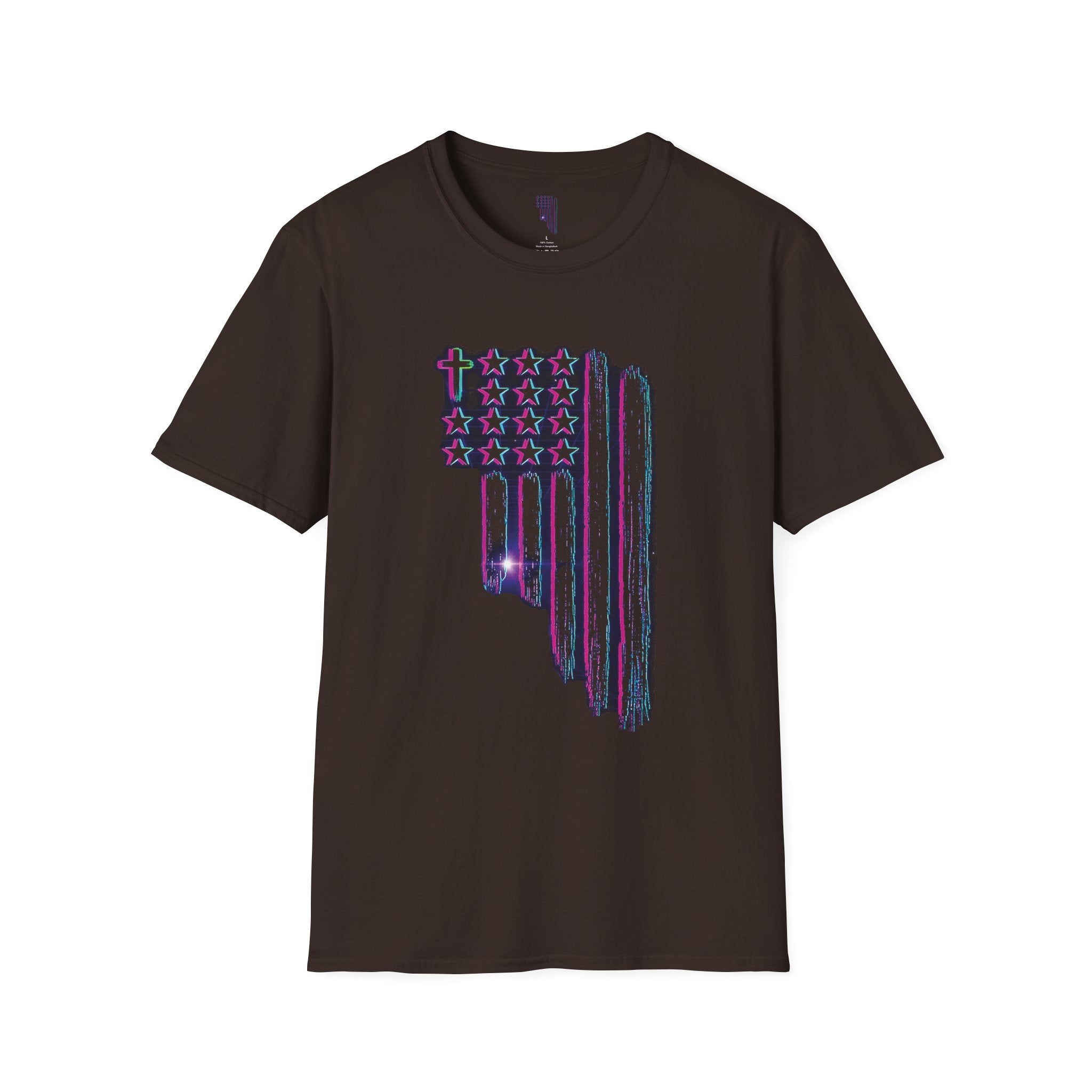 Distressed American Flag T-Shirt — 80'S Retro Stars & Stripes Tee