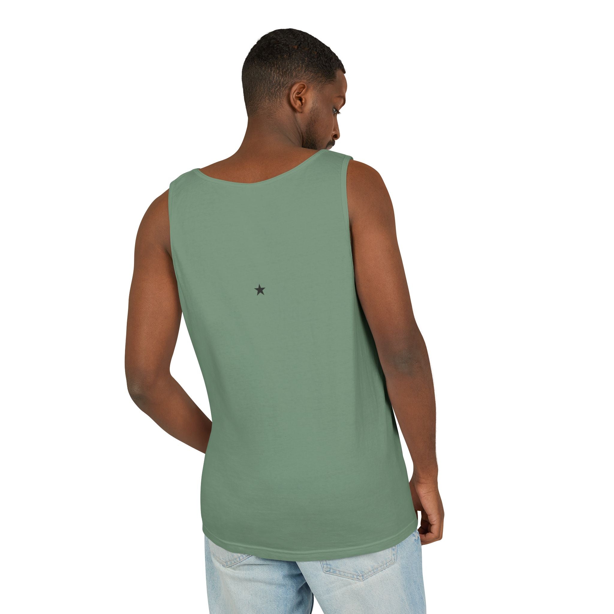 2nd set of colors ALL STARS Flag Tank Top — Distressed Cross & Stars Patriotic Design