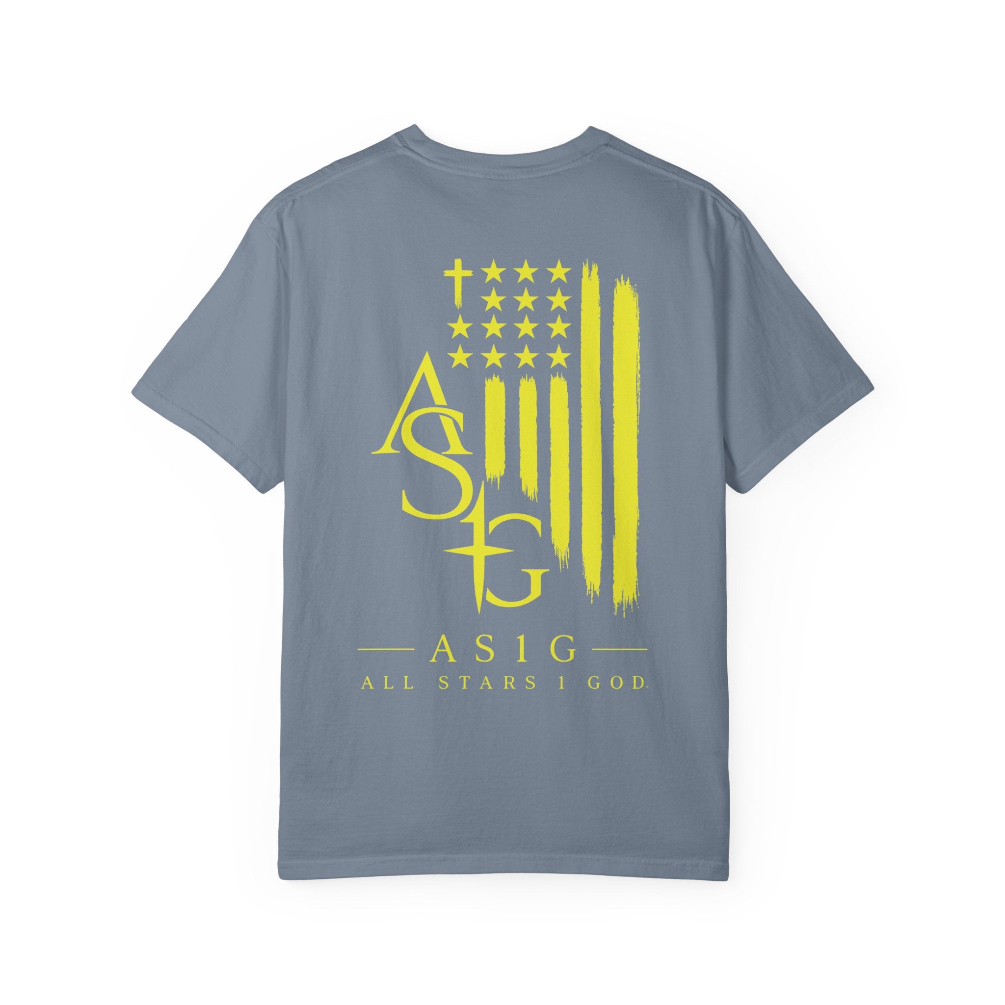 Yellow Flag Graphic T-Shirt — ASFG Patriotic Brushstroke Tee