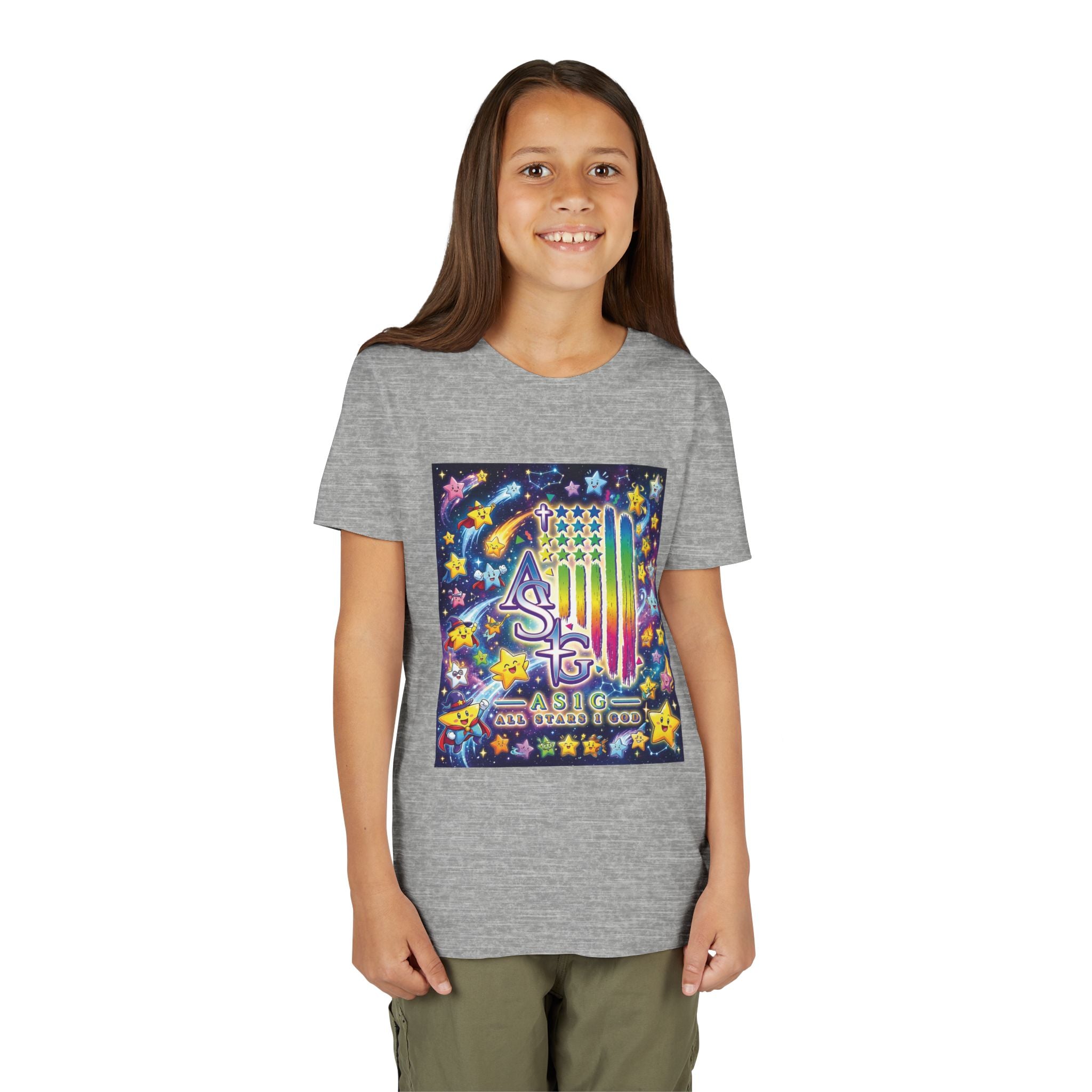 Youth Short Sleeve Tee- Galaxy Stars.