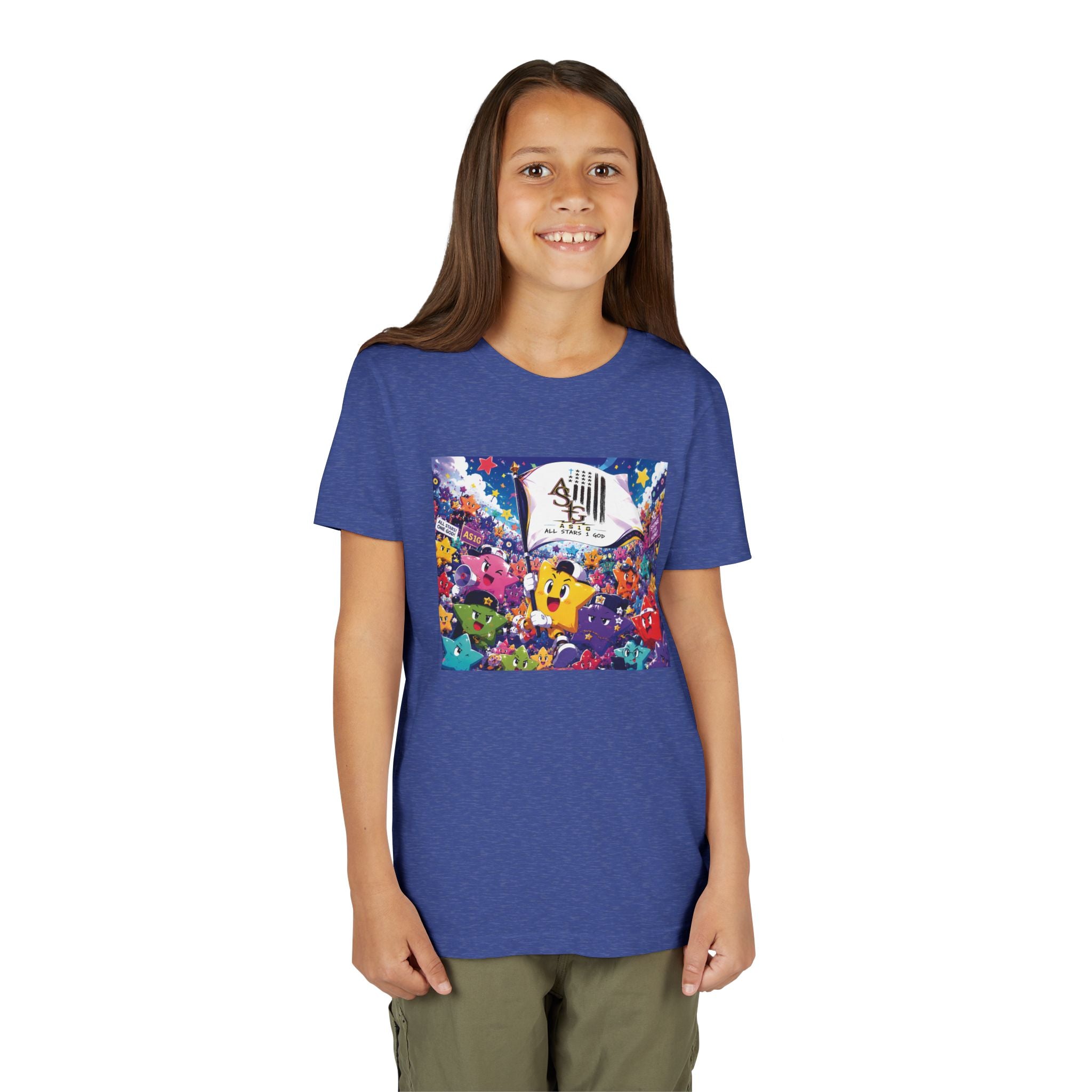 Kids Graphic Tee - Colorful Cartoon Stars