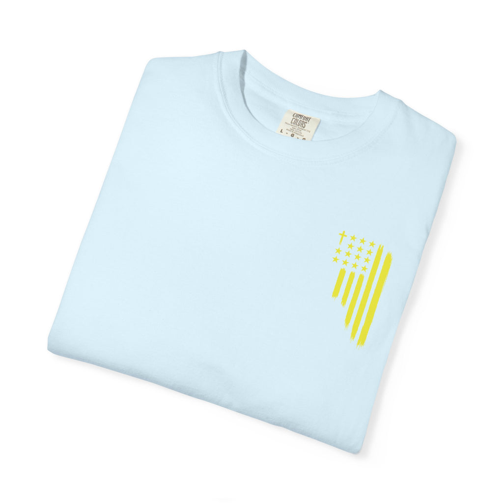 Yellow Flag Graphic T-Shirt — ASFG Patriotic Brushstroke Tee