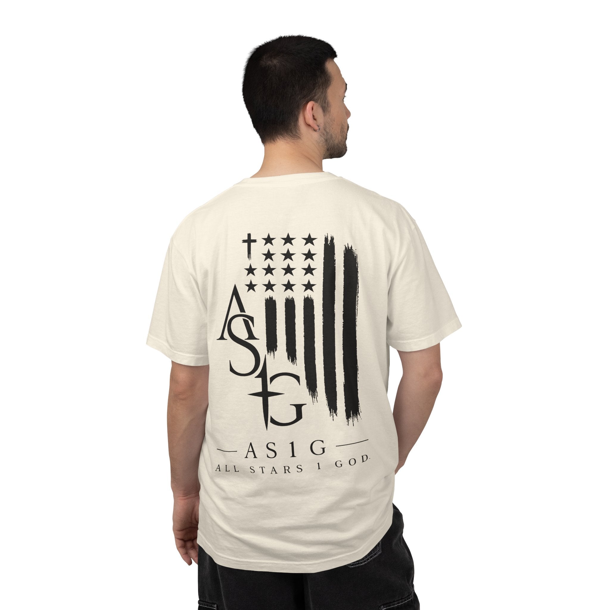 ASG All Stars | Garment-Dyed T-Shirt with Distressed Flag