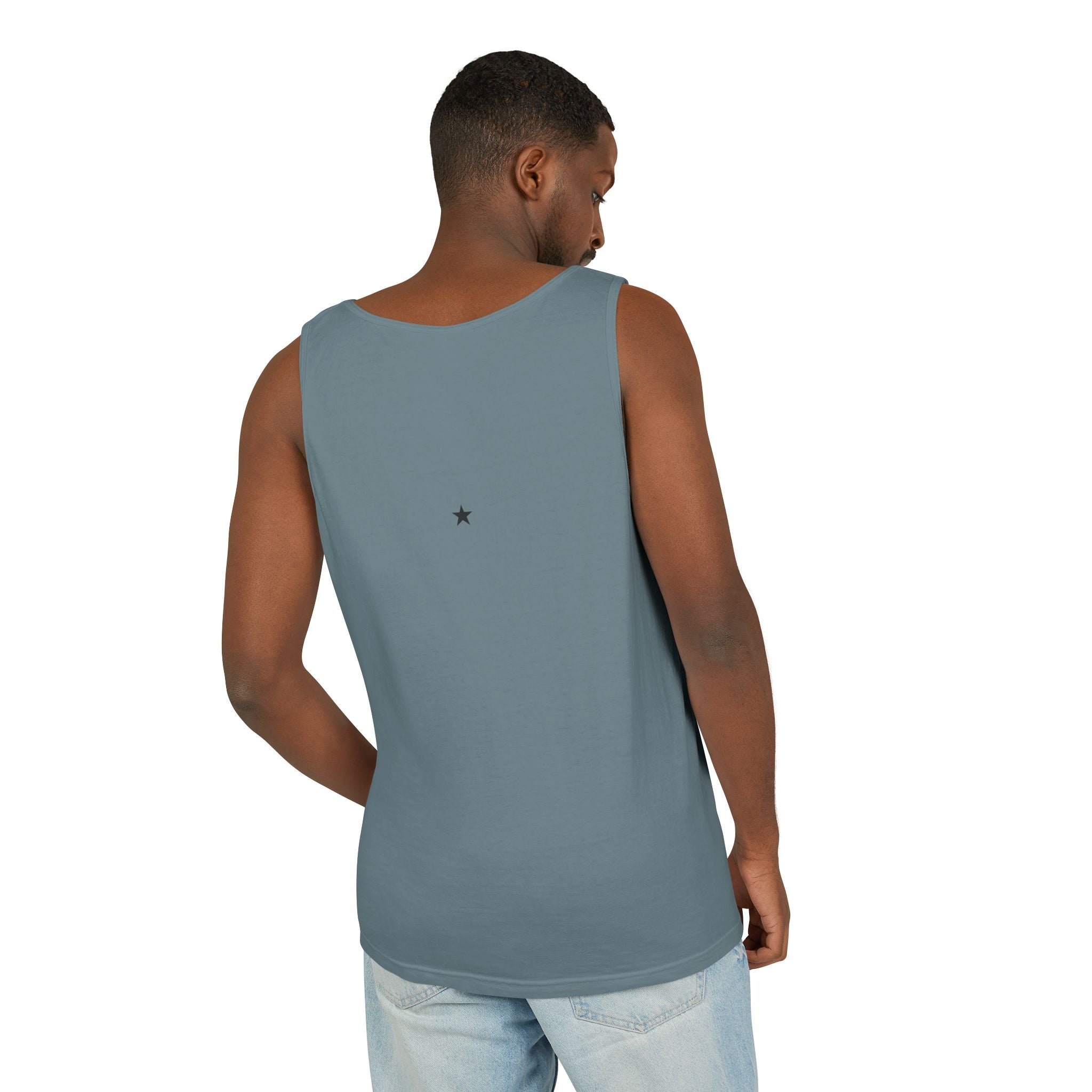 2nd set of colors ALL STARS Flag Tank Top — Distressed Cross & Stars Patriotic Design