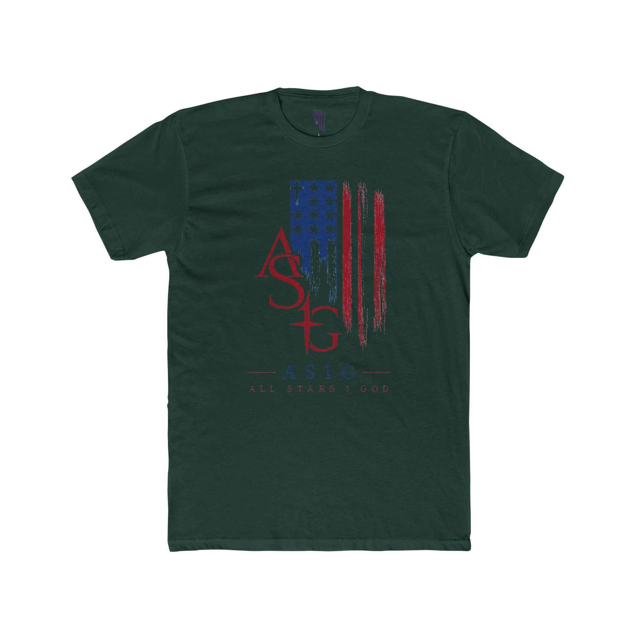 ASIG American Flag Logo Tee — Patriotic ASIG Crew Shirt