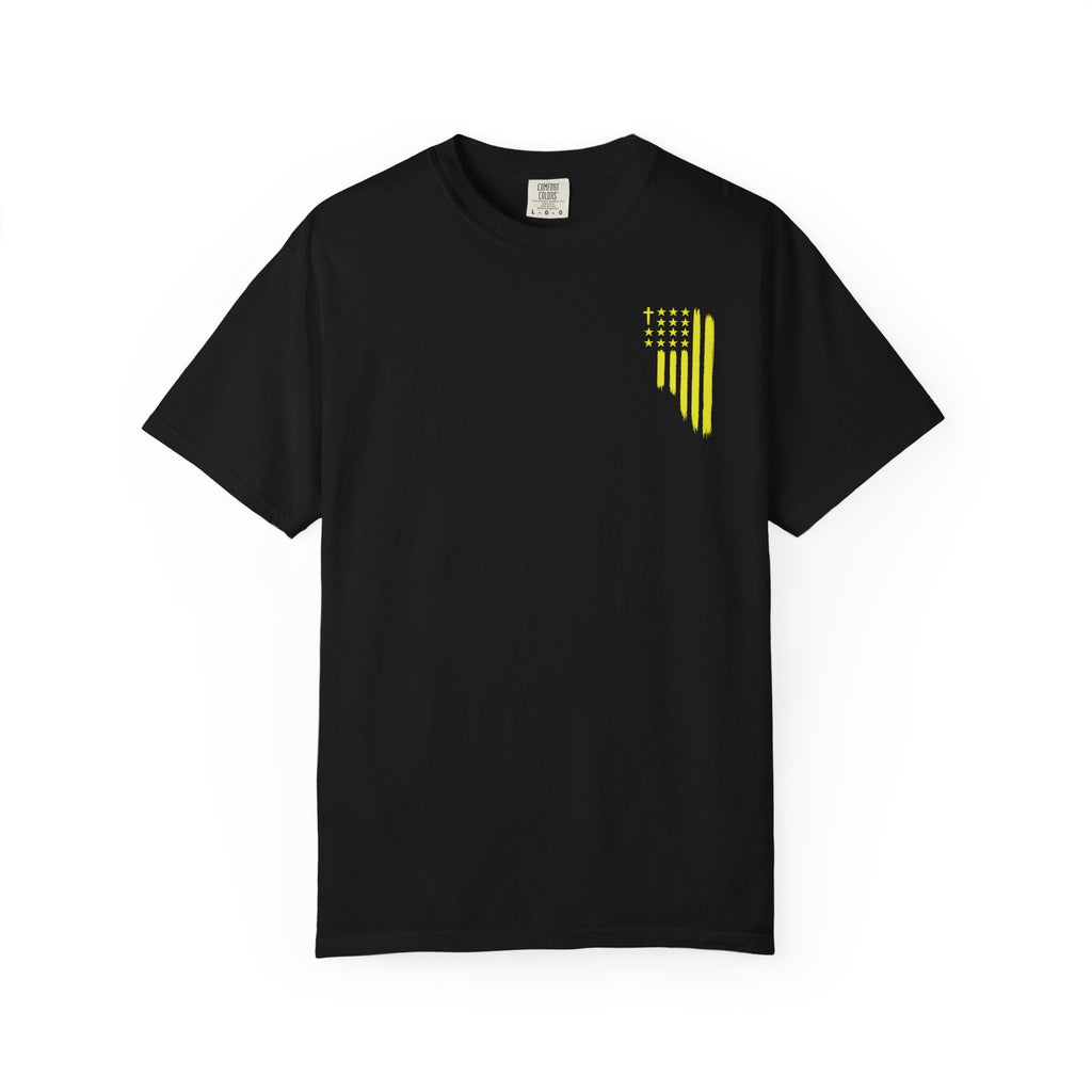 Yellow Flag Graphic T-Shirt — ASFG Patriotic Brushstroke Tee