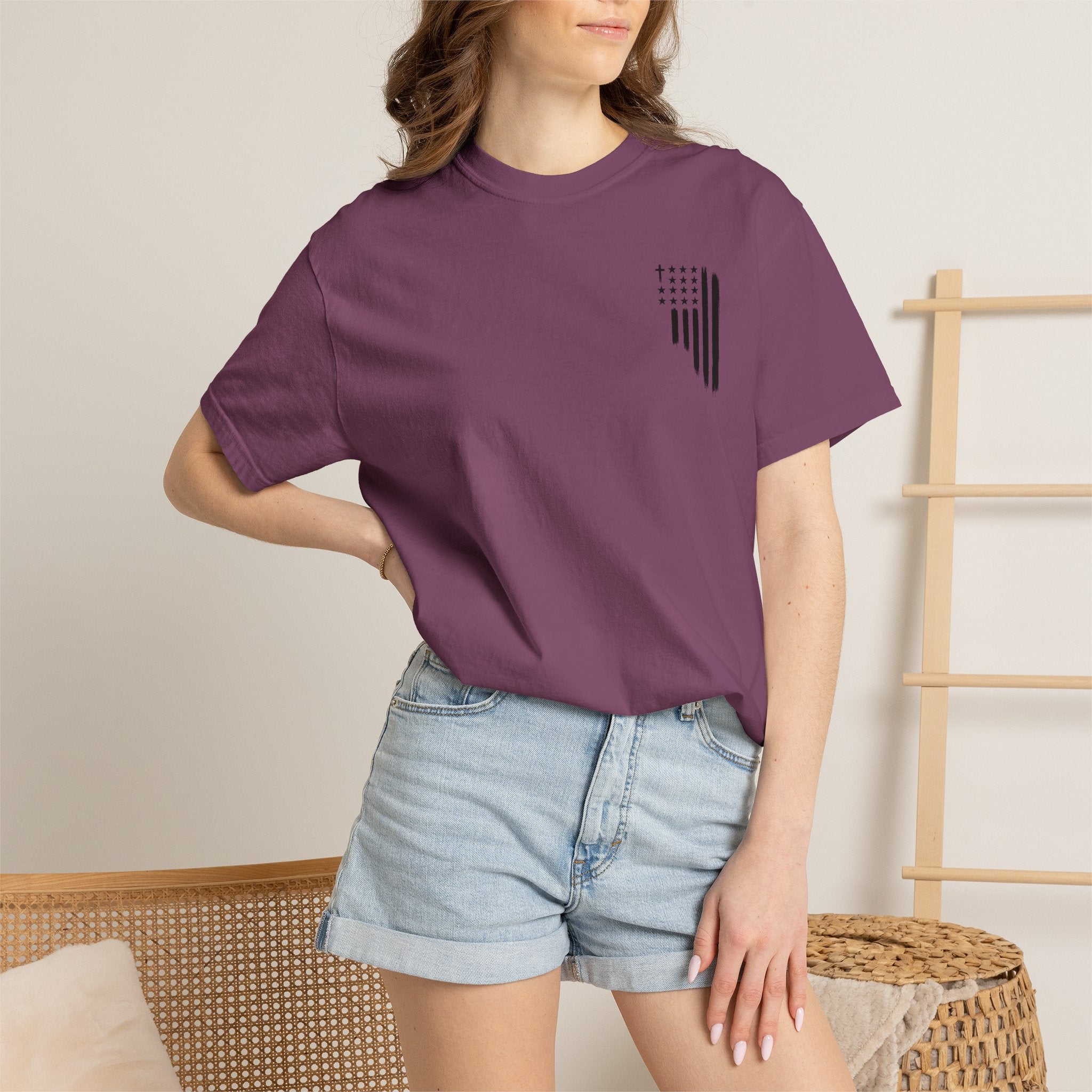 ASG All Stars | Garment-Dyed T-Shirt with Distressed Flag