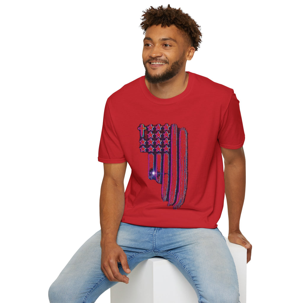 Distressed American Flag T-Shirt — 80'S Retro Stars & Stripes Tee