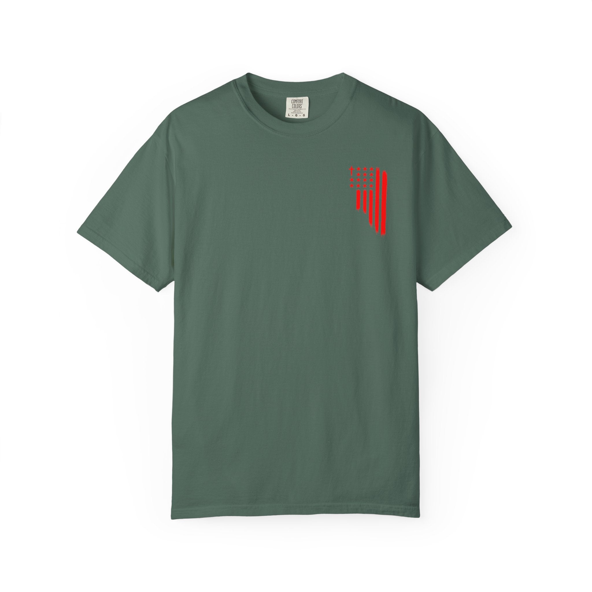 ASIG Patriotic Graphic T-Shirt — All Stars I God Red Flag Tee