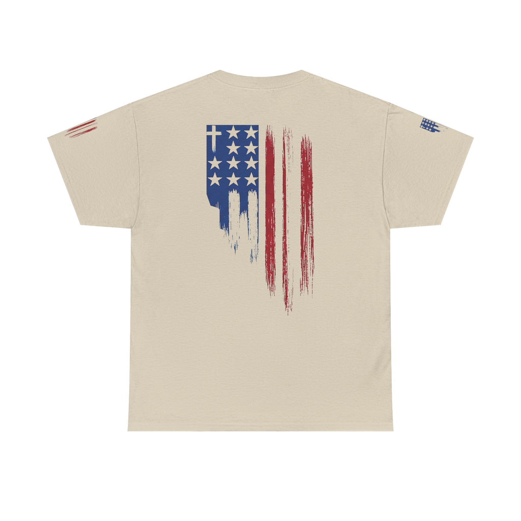 American Flag Distressed Tee - Patriotic USA Shirt for 4th of July