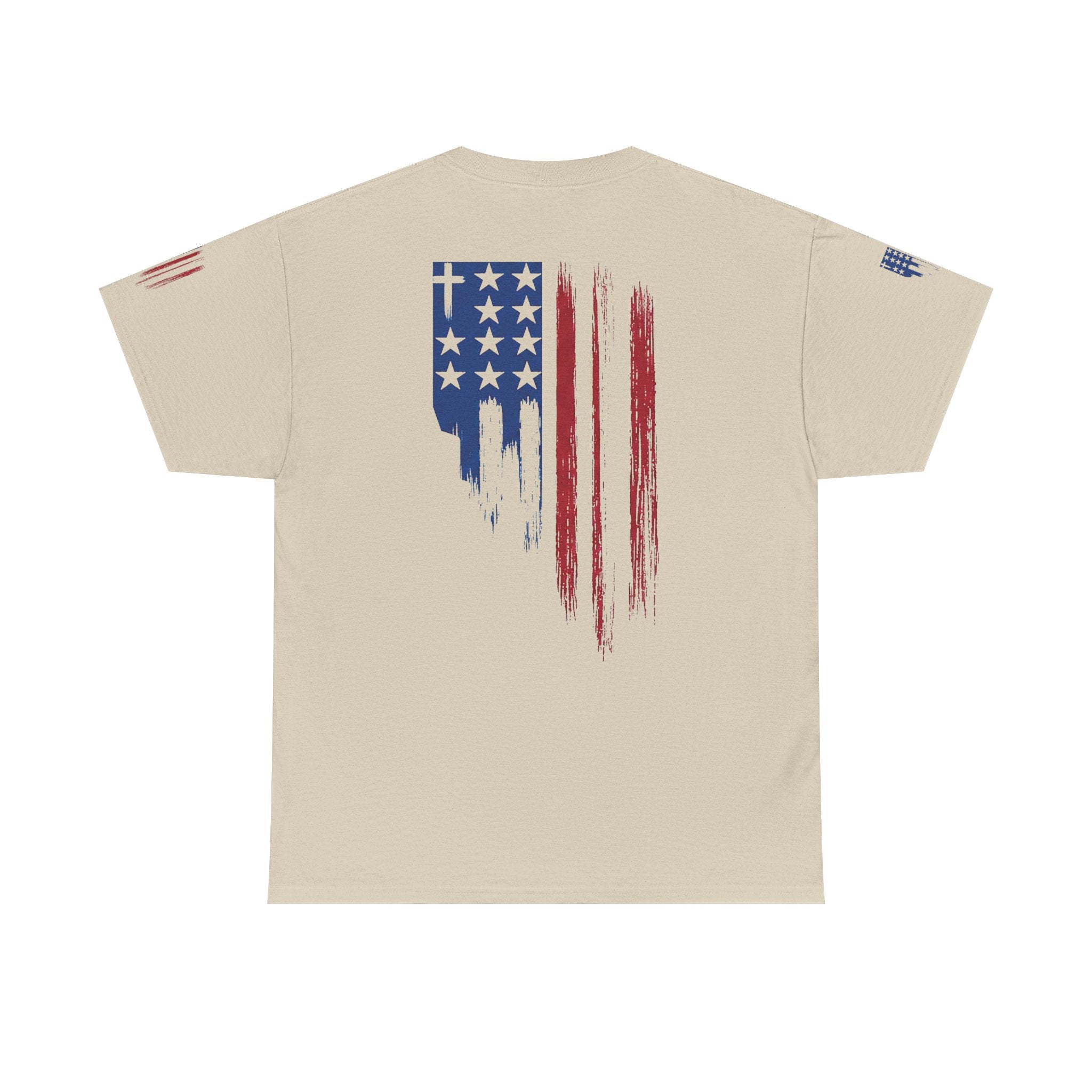 American Flag Distressed Tee - Patriotic USA Shirt for 4th of July